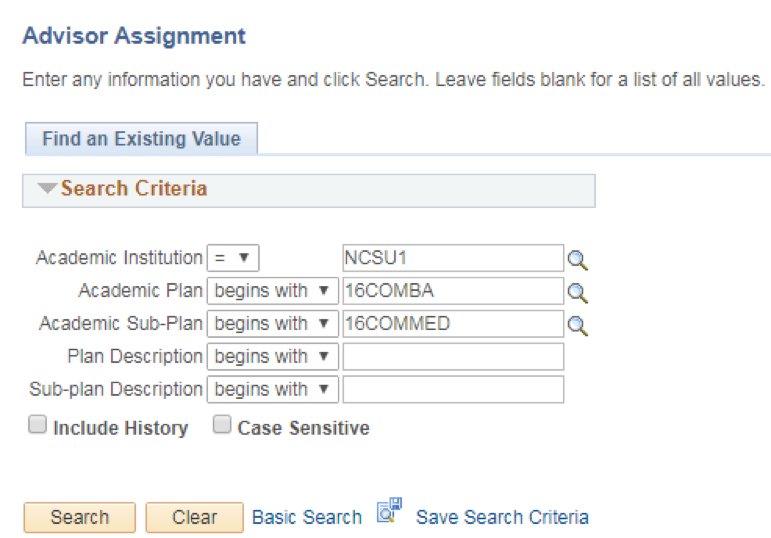 Advisor assignment mypack portal user guide nc state university