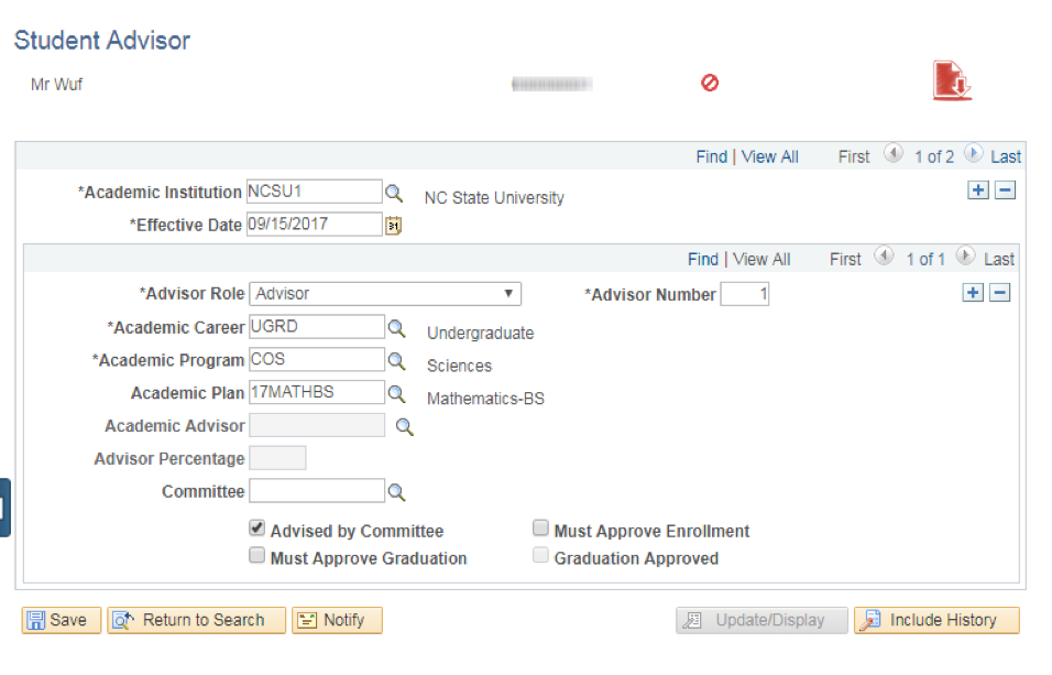 Advisor assignment mypack portal user guide nc state university